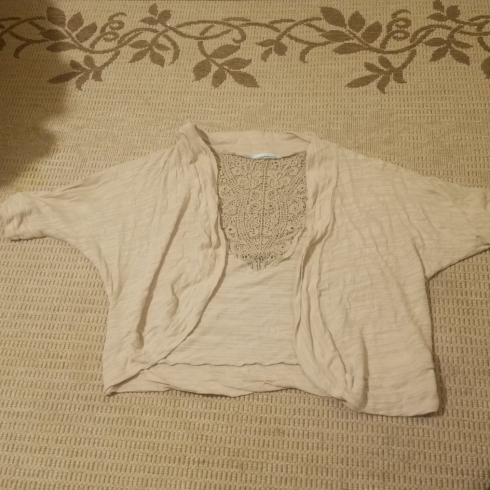 Lace back cardigan